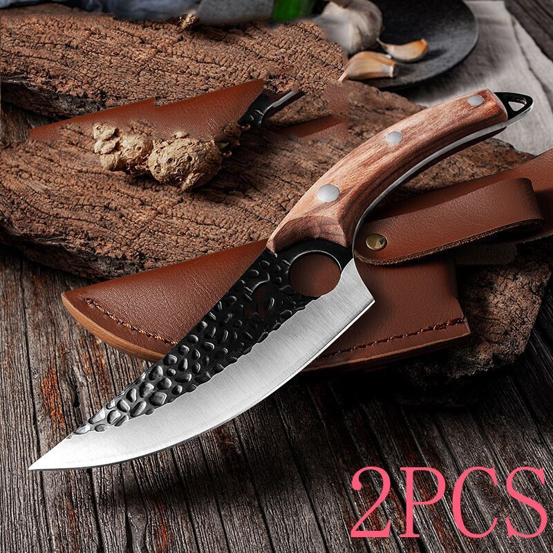 High Carbon Steel Kitchen Knife Set 5CrMoV15 Meat Fish Vegetable Knives - Image 5