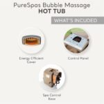 Intex: PureSpa: Sahara Tan Inflatable Hot Tub Set – 6 Person – 85″ Round Outdoor Heated Bubble Spa, Jet Massage, Cover, Hard Water Treatment System - Image 5