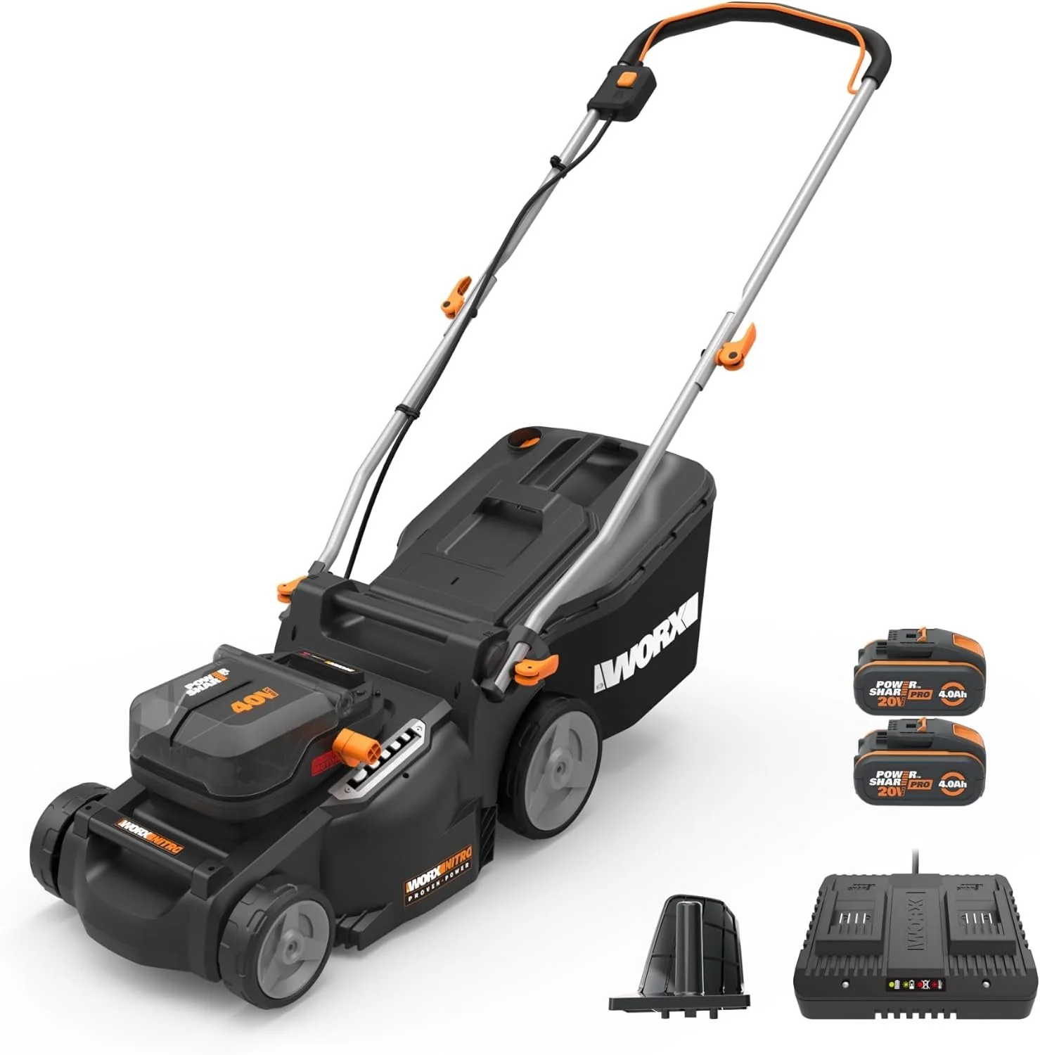 1-503.webp WORX Nitro 40V 16″ Cordless Lawn Mowers w/Brushless Motor 2.0 & Intellicut. - Image 1
