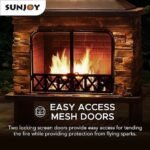 Sunjoy Canyon Wood-Burning Fireplace, Heats 2.14 sq. ft. - Image 4