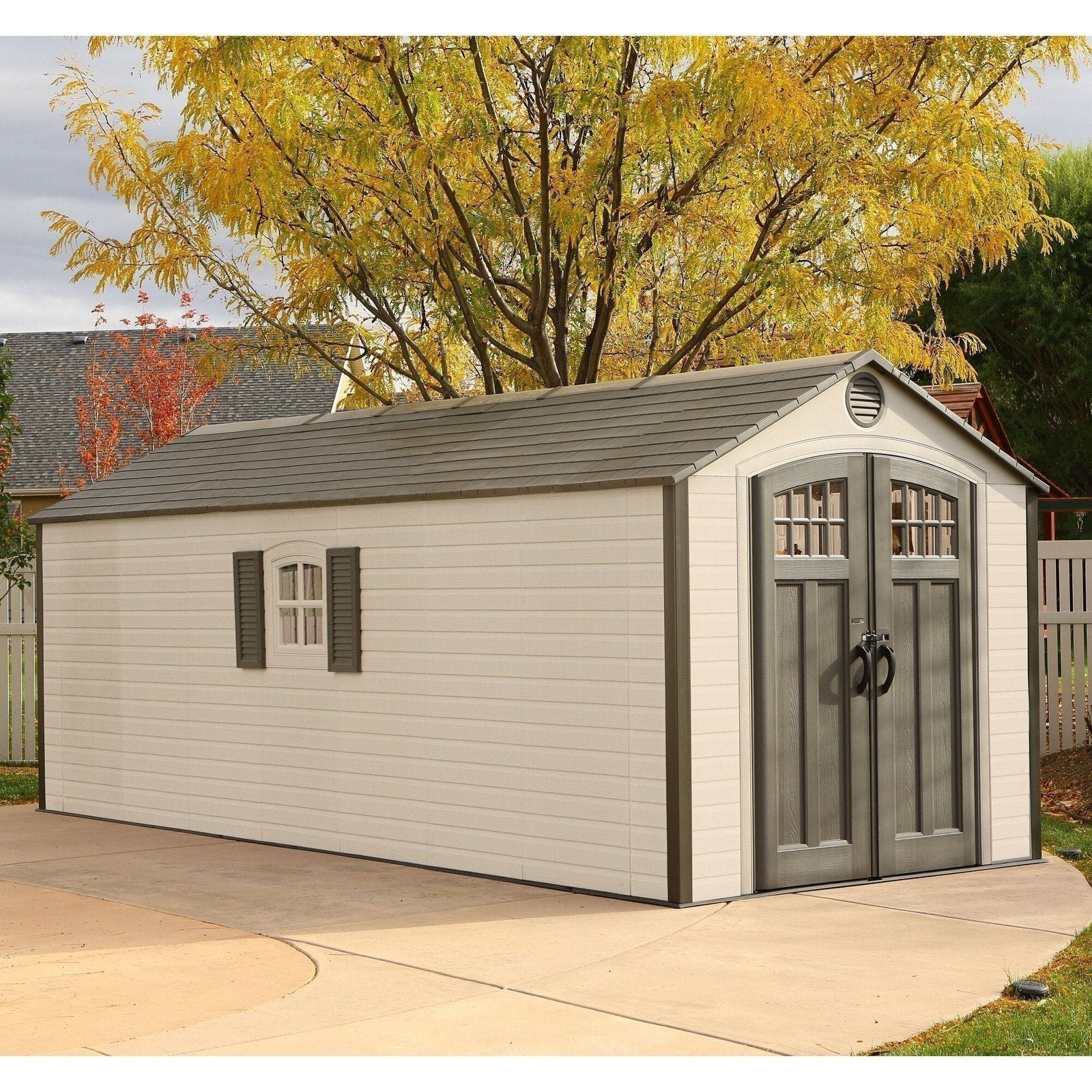8_ft._W_x_20_ft._D_Plastic_Storage_Shed_2-1.jpg D Plastic Storage Shed 8 ft. W x 20 ft - Image 1