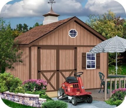 Brandon 12×20 Wood Storage Shed Kit – ALL Pre-Cut