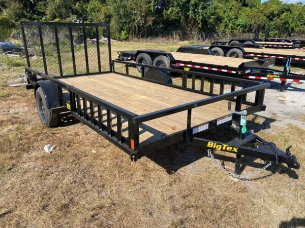 IMG_0370-600x450-1_09c537b8-1405-4c5d-9bb8-2cffcd1ac83c.jpg Big Tex 35SA-14BKRSX Single Axle ATV Trailer 83″x14′ Black - Image 1