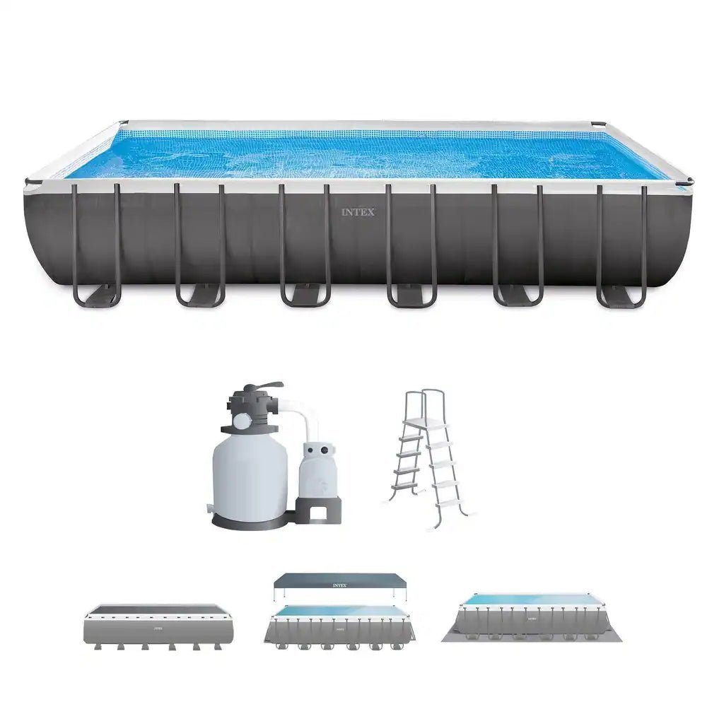Intex-26363EH-24-x-12-x-52_-Rectangular-Ultra-XTR-Frame-Swimming-Pool-w-Pump.jpg Intex 24′ x 12′ x 52″ Rectangular 26363EH Ultra XTR Frame Swimming Pool Pump - Image 1