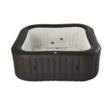 Mspa, Vito, Urban Series, Self-Inflatable Hot Tub & Spa, 132 Air Bubble System, One Piece Quick Setup, Square – 6 Persons