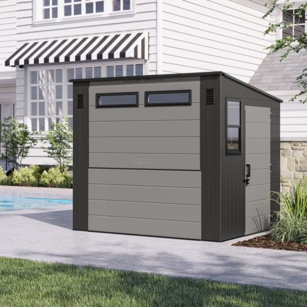 Untitled-design-24.jpg Suncast 8 ft. x 7 ft. Cabana Entertainment Shed BMCB8730T - Image 1