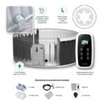 Wave Atlantic 4-Person Round inflatable Hot Tub with integrated Heater and Aquajet Massage System - Image 10