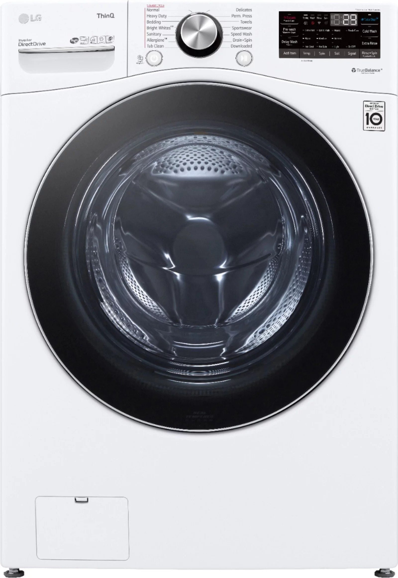 ada.jpg LG – 5.0 Cu. Ft. High-Efficiency Stackable Smart Front Load Washer with Steam and Built-In Intelligence – White - Image 1