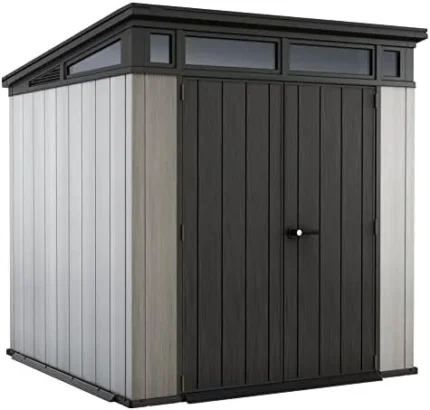 Keter Outdoor Storage Sheds, for House, Patio & Yard, Plastic Resin, Artisan, 7×7 Ft, Gray